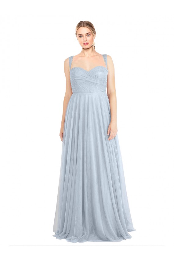 Tulle Spaghetti Straps Sleeveless Long Evening Gown / Bridesmaid Dress Kent