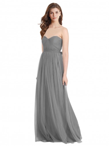 Tulle Sweetheart Sleeveless Long Bridesmaid Gown Kent