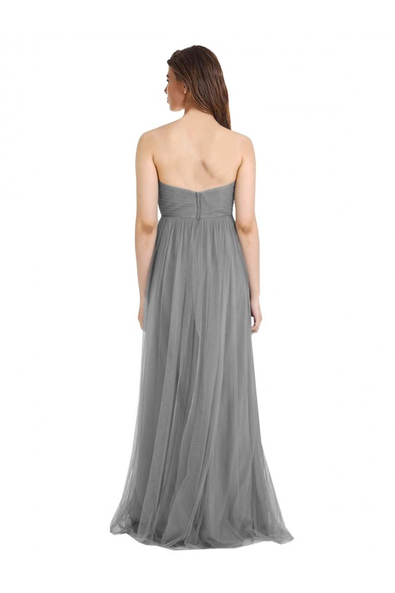 Tulle Sweetheart Sleeveless Long Bridesmaid Gown Kent