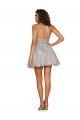 Tulle Halter Neck Sleeveless Open Back Short Bridesmaid Dress Kent