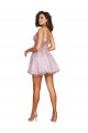 Tulle V-Neck Sleeveless V-Back Short Bridesmaid Dress Kent