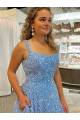 Velvet Sequin Scoop Neck Sleeveless Court Train Prom Dress / Evening Dress Kent