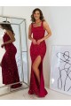 Velvet Sequin Square Neck Sleeveless Long Prom Dress Kent