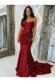 Velvet Sequin Sweetheart Sleeveless Court Train Evening Dress Kent