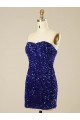 Velvet Sequin Sweetheart Sleeveless Short Prom Dress Kent