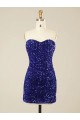 Velvet Sequin Sweetheart Sleeveless Short Prom Dress Kent