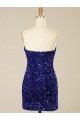 Velvet Sequin Sweetheart Sleeveless Short Prom Dress Kent