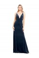 Stretch Velvet V-Neck Sleeveless V-Back Long Prom Dress / Bridesmaid Dress Kent