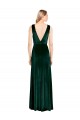 Stretch Velvet V-Neck Sleeveless V-Back Long Bridesmaid Dress / Formal Dress Kent