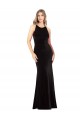 Stretch Velvet Spaghetti Straps Sleeveless Open Back Long Formal Evening Gown / Prom Dress / Bridesmaid Dress Kent