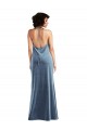 Stretch Velvet Cowl Neck Sleeveless V-Back Long Bridesmaid Dress / Evening Dress Kent