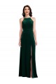 Stretch Velvet Halter Neck Sleeveless Long Semi Formal Evening Dress / Prom Dress / Bridesmaid Dress Kent