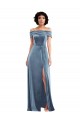 Stretch Velvet Off the Shoulder Sleeveless Long Semi Formal Evening Dress / Prom Dress / Bridesmaid Dress Kent