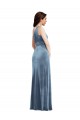 Stretch Velvet Off the Shoulder Sleeveless Long Bridesmaid Dress / Evening Dress Kent