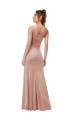 Stretch Velvet One Shoulder Sleeveless Pink Long Black Tie Evening Gown / Prom Dress / Bridesmaid Dress Kent