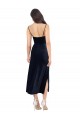 Stretch Velvet Cowl Neck Sleeveless Low Back Midi Length Formal Evening Gown / Prom Dress / Bridesmaid Dress Kent