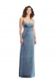 Stretch Velvet Square Neck Sleeveless Low Back Long Formal Evening Gown / Prom Dress / Bridesmaid Dress Kent