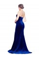 Stretch Velvet Sweetheart Sleeveless Low Back Sweep Train Formal Evening Gown / Prom Dress / Bridesmaid Dress Kent