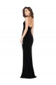 Stretch Velvet Halter Neck Sleeveless Low Back Long Semi Formal Evening Dress / Prom Dress / Bridesmaid Dress Kent