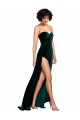Stretch Velvet Sweetheart Sleeveless Low Back Sweep Train Semi Formal Evening Dress / Prom Dress / Bridesmaid Dress Kent